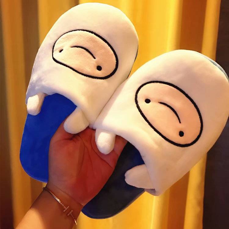 Dép Bông Đi Trong Nhà Cotton Mềm Mại In Hình Hoạt Hình Adventure Time with Finn Jake GP2 Cho Nam Và Nữ