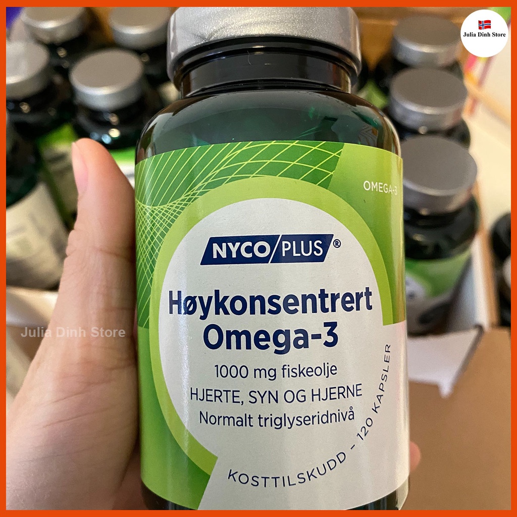Dầu cá Omega 3 1000mg Hoykonsentrert Nycoplus nội địa Na Uy - 120 viên
