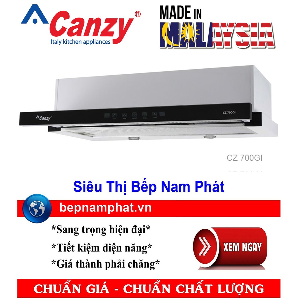 Máy hút mùi âm tủ 70cm Canzy CZ 700GI nhập khẩu Malaysia