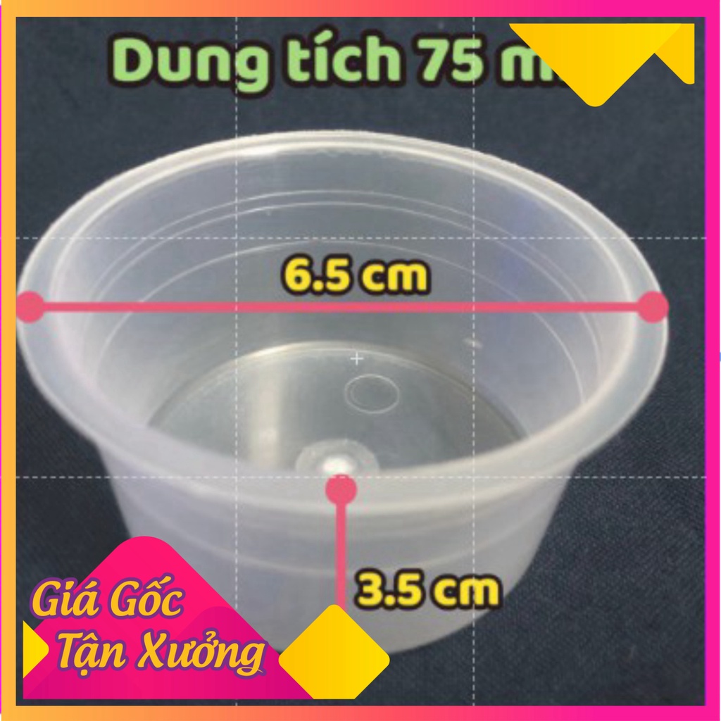 (0869) Hủ nhựa làm bánh flan caramen, rau câu, sữa chua, đựng slime combo 50 hộp giá tốt .