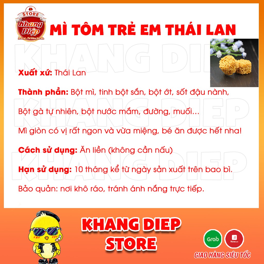 Mì tôm trẻ em Thái dạng cuộn