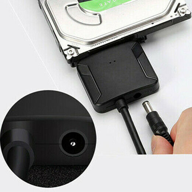 Dây Cáp Chuyển Đổi Sata Sang Usb 3.0 2.5 '' / 3.5 '' Hdd Ssd W / 12v Us | BigBuy360 - bigbuy360.vn
