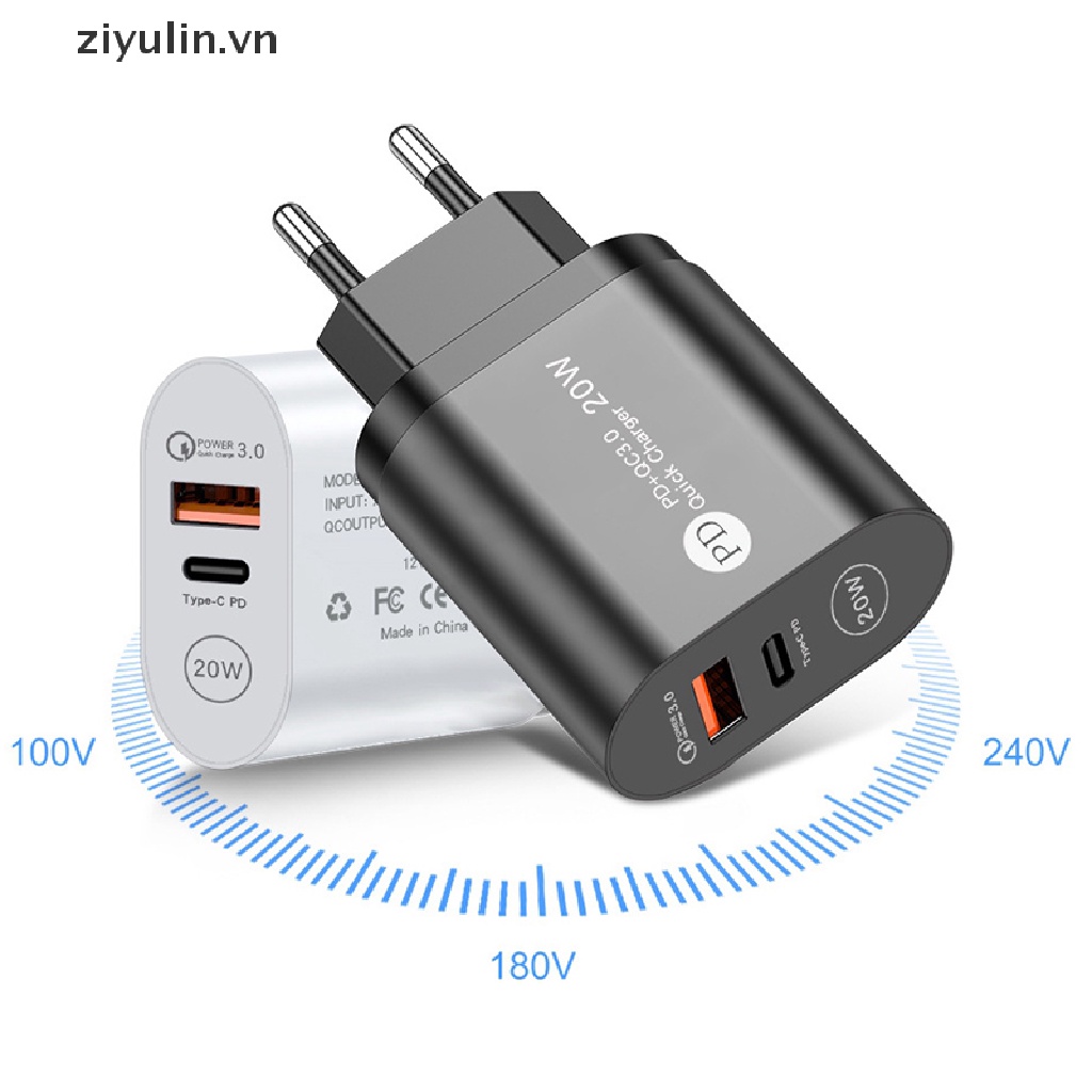 Củ Sạc Nhanh ziyulin Super Si 36W USB C Cho iPhone 13 Type C QC 3.0 PD