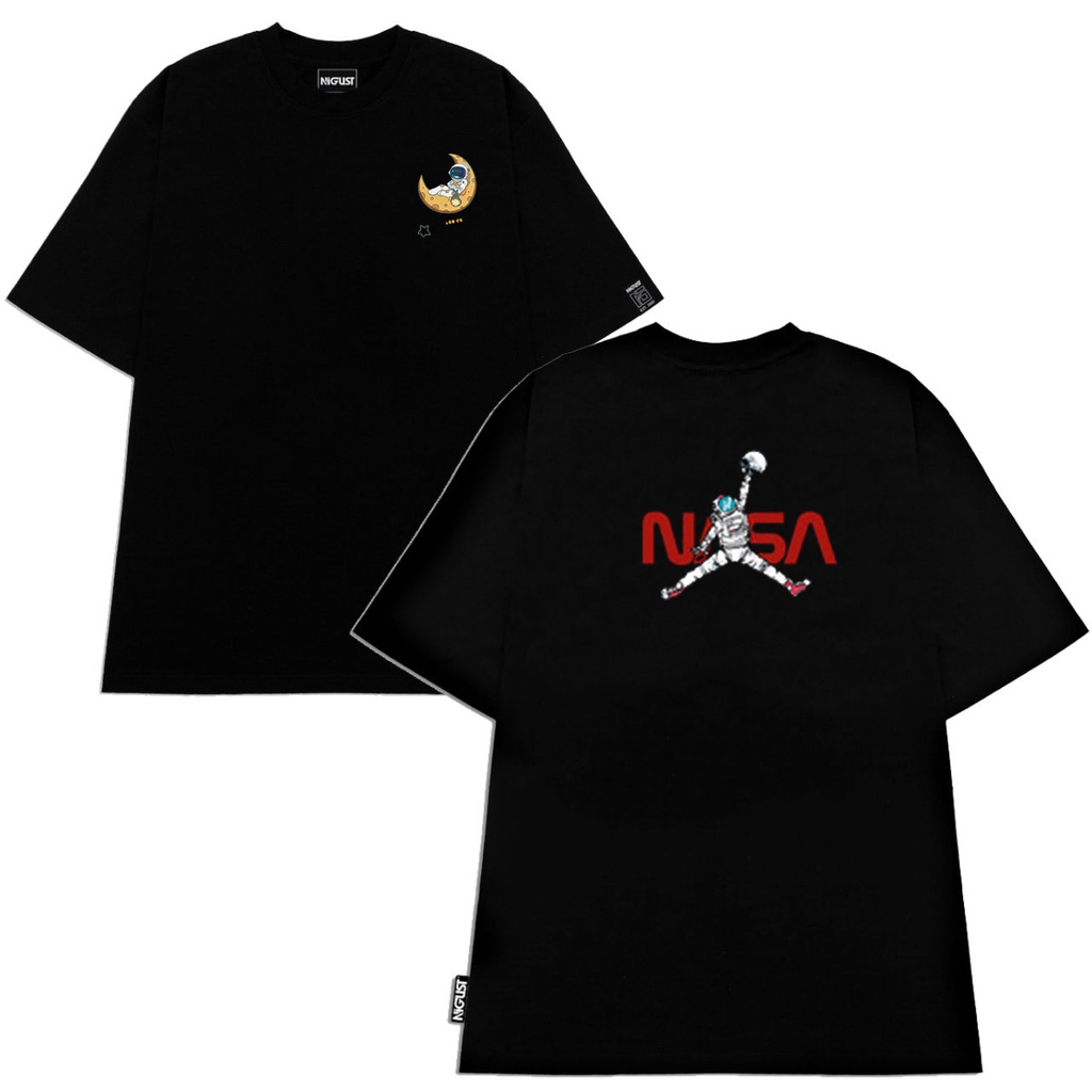 Áo thun tay lỡ in hình phi hành gia NASA đôi nam nữ unisex form rộng , áo phông local brand Nigust full tag N220