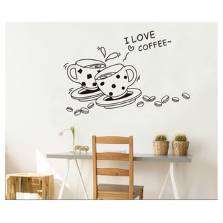 Decal trang trí tường - Love Coffe