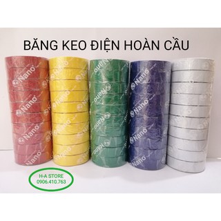 Băng keo điện màu Hoàn Cầu (10 cuộn )