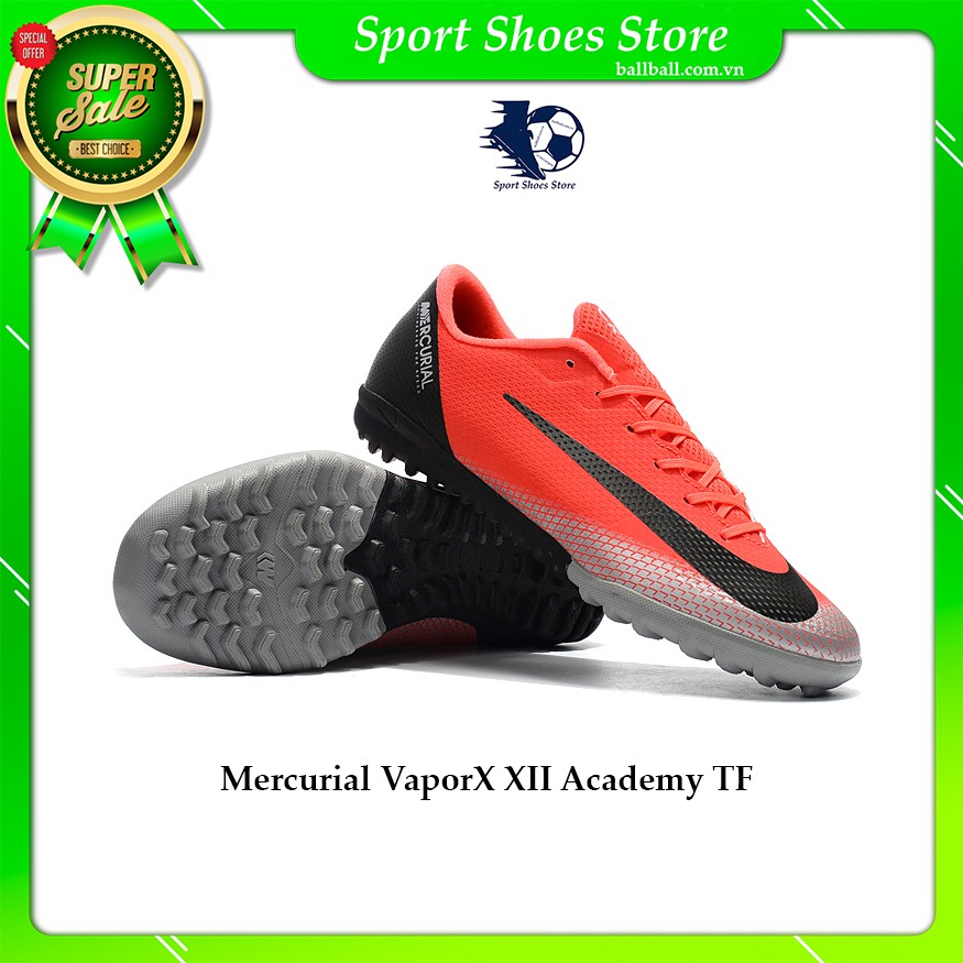 Giày Đá Bóng Nam Sân Cỏ Nhân Tạo Mercurial VaporX 12 Academy Red | Giày Đá Bóng Đá Banh Sân Phủi