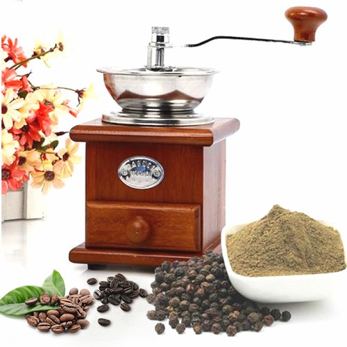 Cối xay tiêu, cà phê đa năng cao cấp bằng gỗ xoan đào loại lớn - BX0451