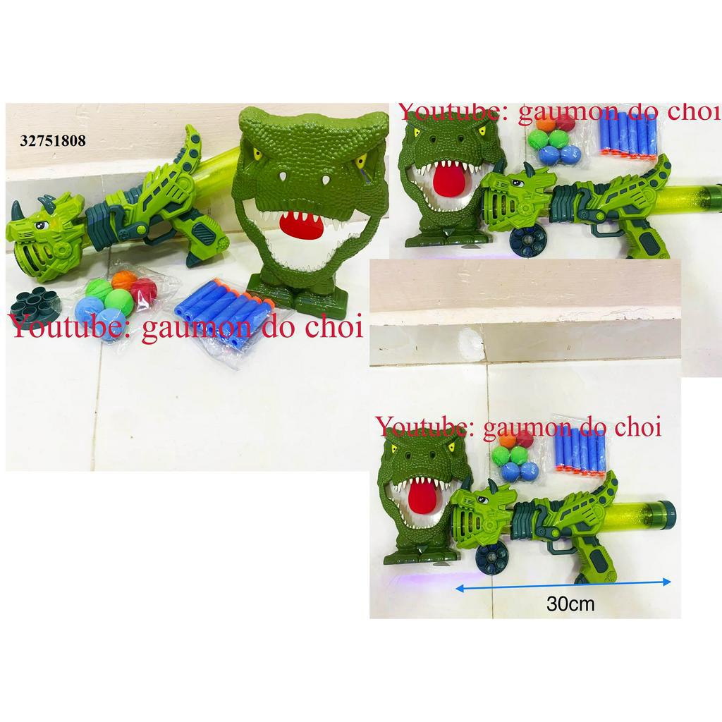 Đồ chơi bắn bóng thụt bóng+ 10 bóng bông mềm