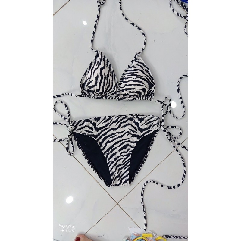 [Sẵn Hàng ]Bikini 2 mảnh tam giác họa tiết ngựa vằn(Ảnh Thật )