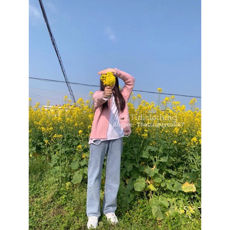Quần jeans ống suông Ulzzang, quần jeans chất đẹp nhiều màu , ảnh thật cận chất