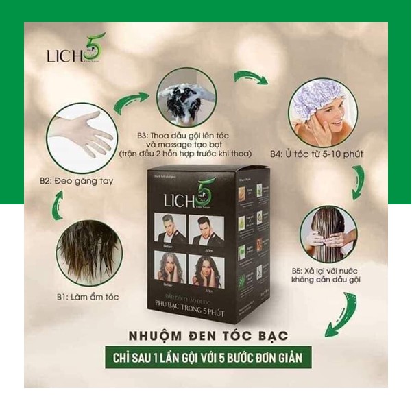 Thuốc nhuộm tóc🍀FREESHIP🍀Thuốc nhuộm tóc thảo dược đen tóc Lich5 Cocayhoala | BigBuy360 - bigbuy360.vn