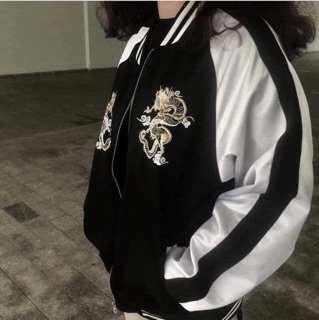 Khoác bomber rồng thêu