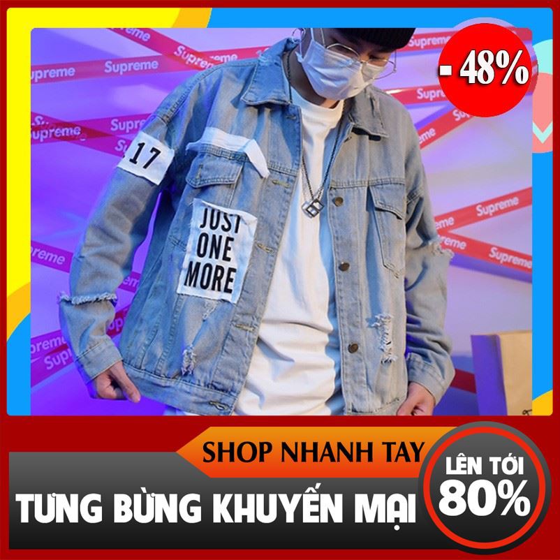 [ Big Sale ] áo khoác jean nam,khoác jean Unisex cao cấp KJC16 thời trang format