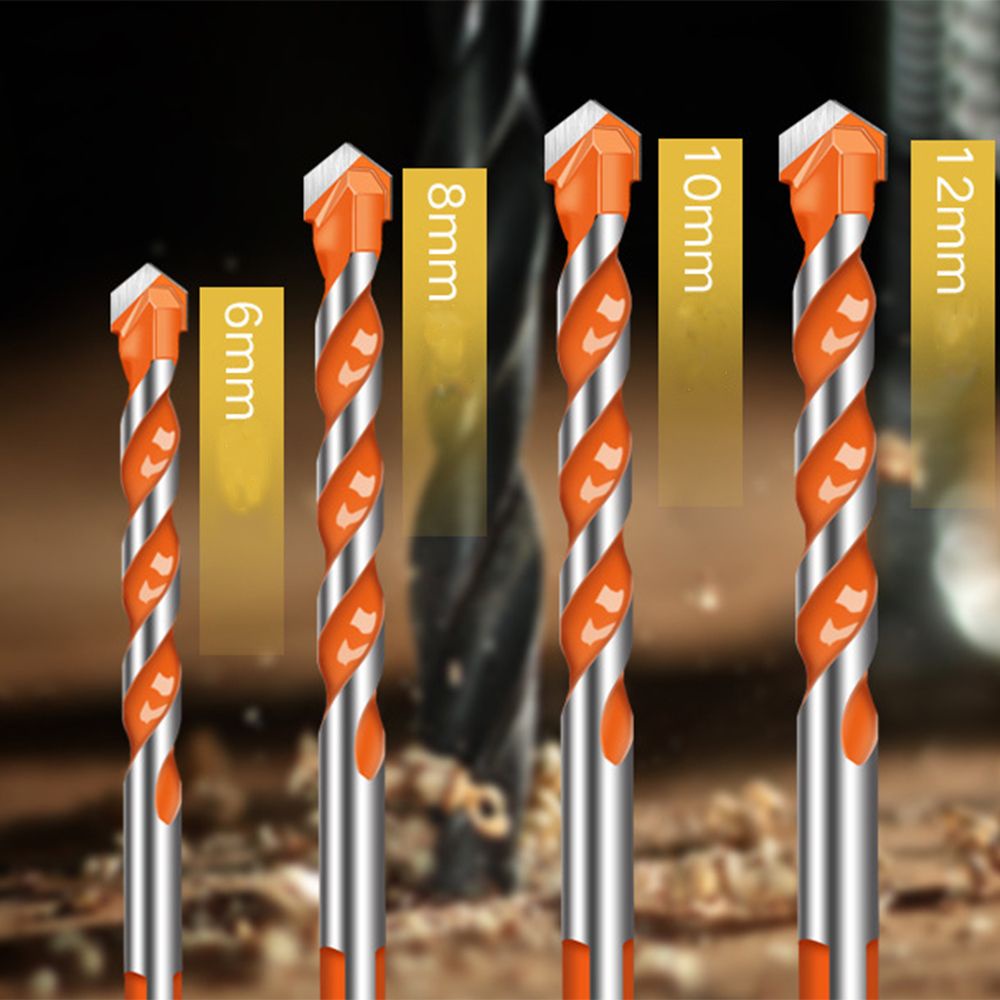 Mũi khoan hình tam giác 6 / 8 / 10 / 12mm chuyên dụng để khoan tường / đồ gỗ / gốm / kính / kim cương