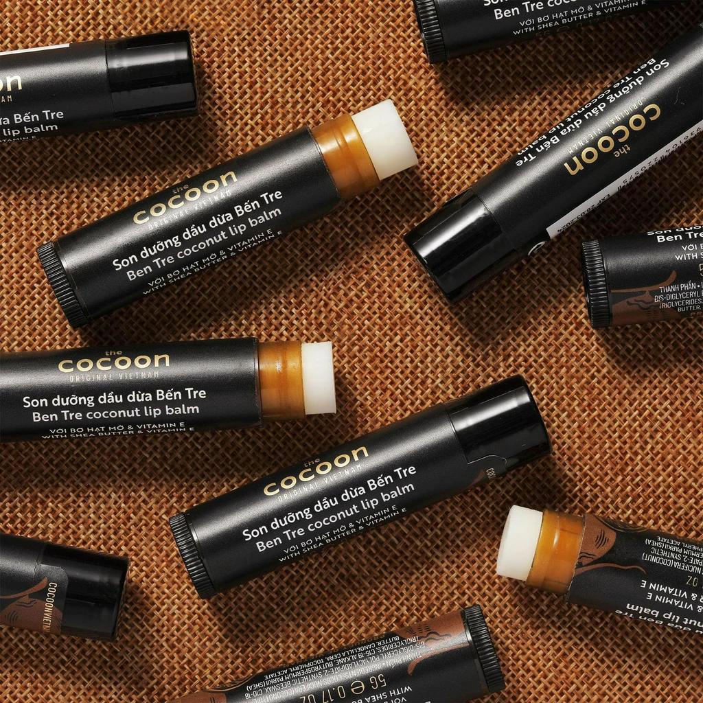 Son Dưỡng Dầu Dừa Cocoon Ben Tre Coconut Lip Balm With Shea Butter & Vitamin E 5g