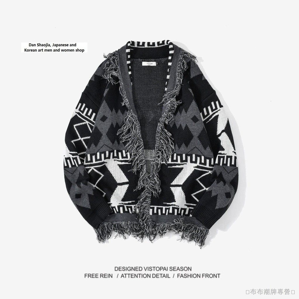 Áo Khoác Len Cardigan Dày Dặn Dáng Rộng Phong Cách Retro Nhật Bản Cho Nam Giới | BigBuy360 - bigbuy360.vn