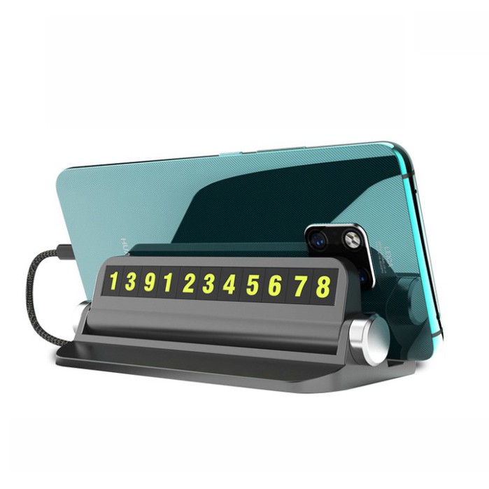 Sản phẩm  Bảng số kiêm giá đỡ điện thoại trên taplo ô tô, xe hơi số phản quang BSDT-Z1 ..
