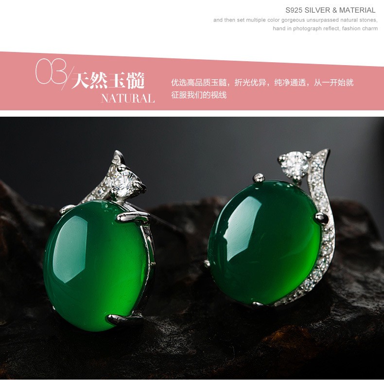 Khuyên Tai Đính Ngọc Thời Trang Hàn Quốc Dành Cho Nữ