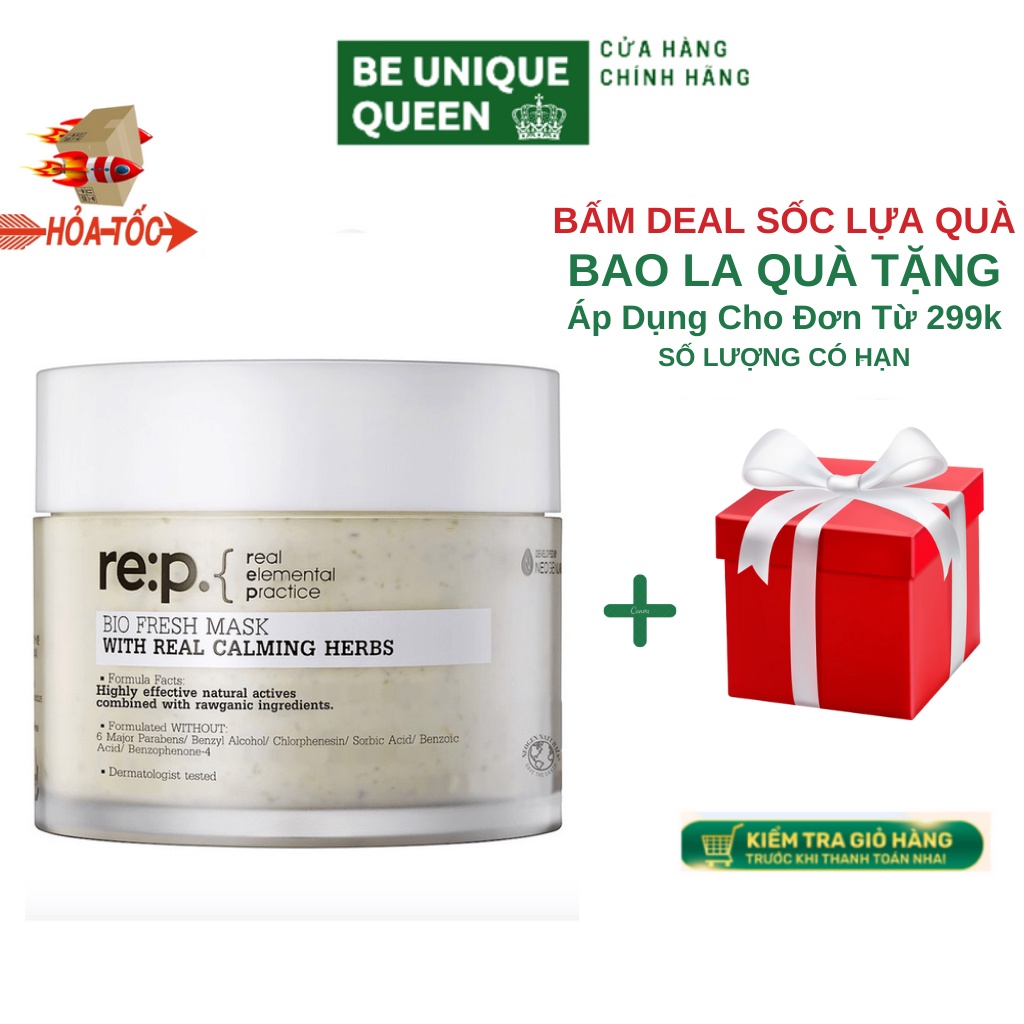 Mặt Nạ Đất Sét RE P Hoa Cúc Giảm mụn, Kiềm dầu, Se khít lỗ chân lông - RE:P Bio Fresh Mask ( REP )