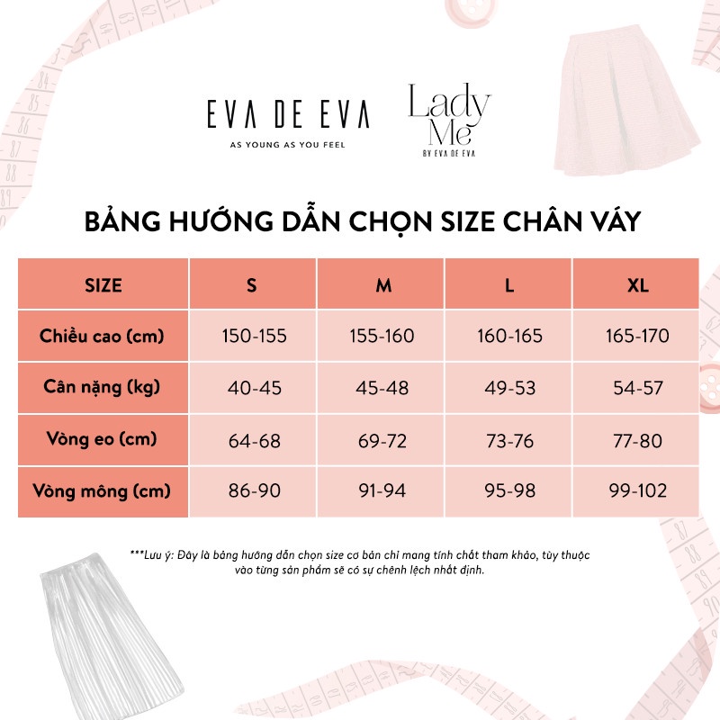 Chân váy ngắn chữ A LADY ME by Eva de Eva 21ACVO007X