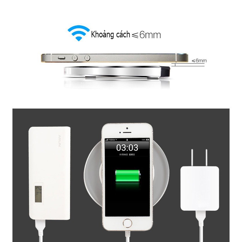 Đốc sạc không dây cho iphone, samsung và các điện thoại android. Giá rẻ nhất trên thị trường
