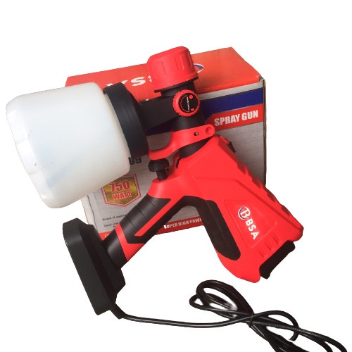 MÁY PHUN SƠN ĐIỆN CẦM TAY BSA  750W BÌNH CHỨA 1000ML CAO CẤP - BẢO HÀNH 12 THÁNG