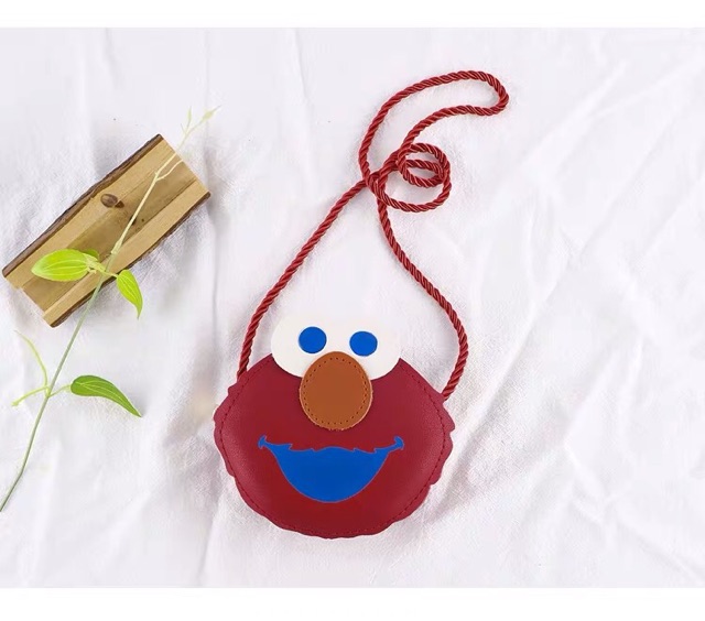 Túi đựng bao lì xì, túi hộp, túi đeo chéo da PU, túi lì xì cho bé, túi chéo chim đỏ The Muppets