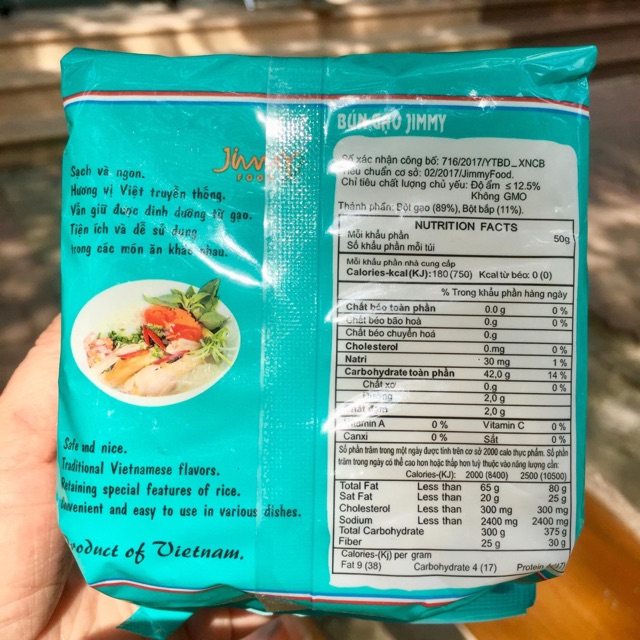 BÚN GẠO TƯƠI JIMMY 1 thùng 16 gói