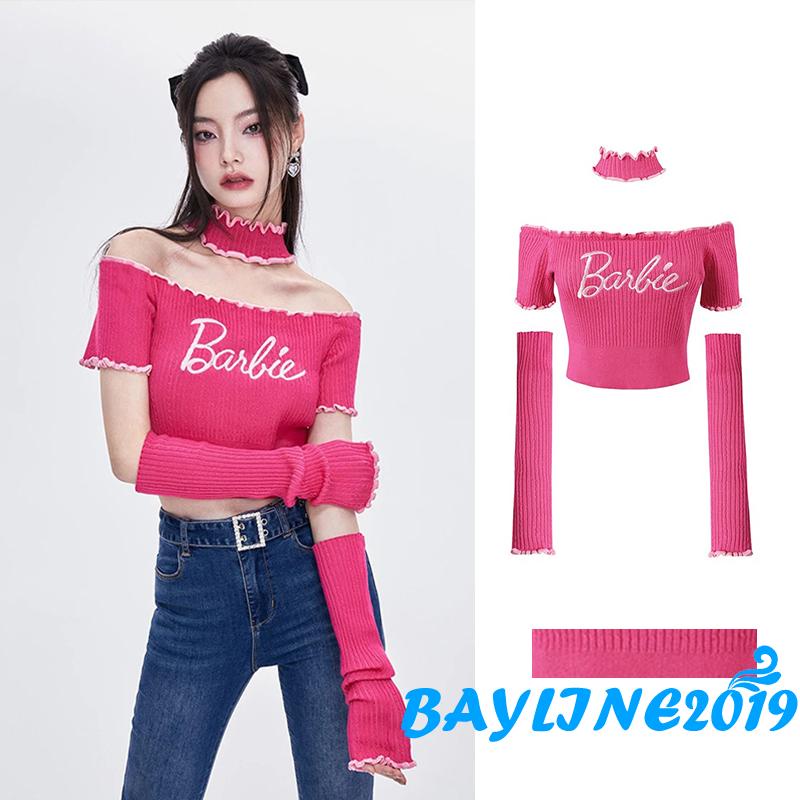 Set Áo Thun Ngắn Tay Trễ Vai + Chân Váy Xòe Thời Trang Dành Cho Nữ