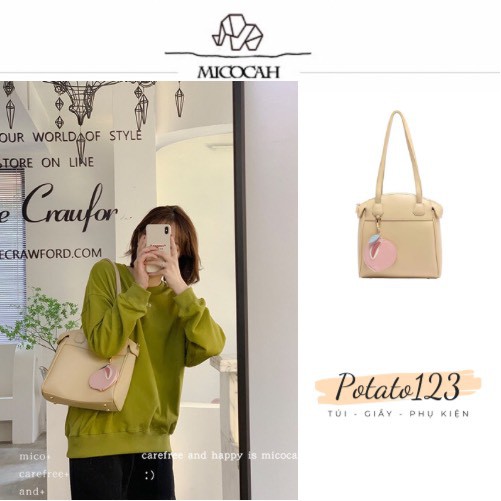 [Mã WASKT304 giảm 15% tối đa 30K đơn 99K] Micocah - Túi xách Micocah size lớn đeo vai kèm móc nhỏ MCC482