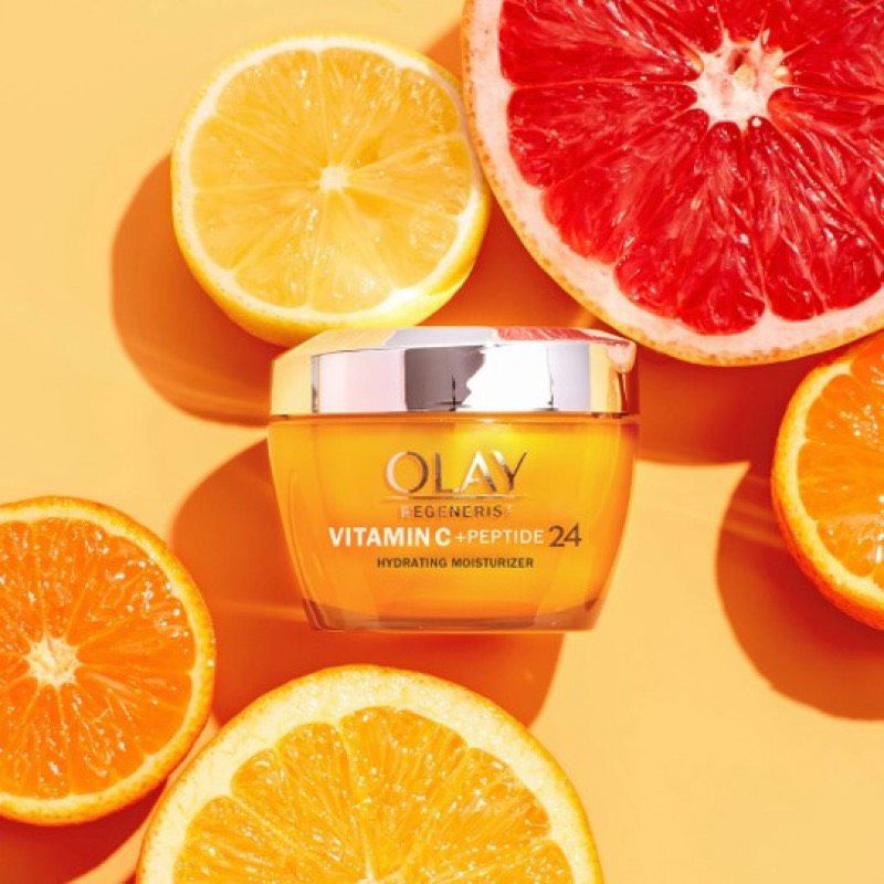 Bộ kem dưỡng +kem mắt + serum trắng da Olay Vitamin C Peptide 24