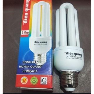 BÓNG ĐÈN 3U 18W ĐIỆN QUANG ĐUÔI E27 (Xoáy)