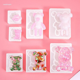 Set 7 khuôn silicon làm đồ trang sức hình gấu teddy đáng yêu