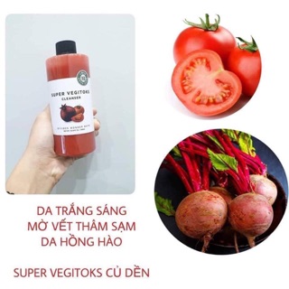 Sữa rửa mặt rau củ cà chua super vegitok clenser - Chính hãng