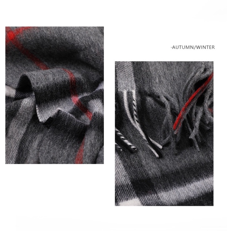 Khăn dạ ép mịn hoạ tiết kẻ thanh lịch