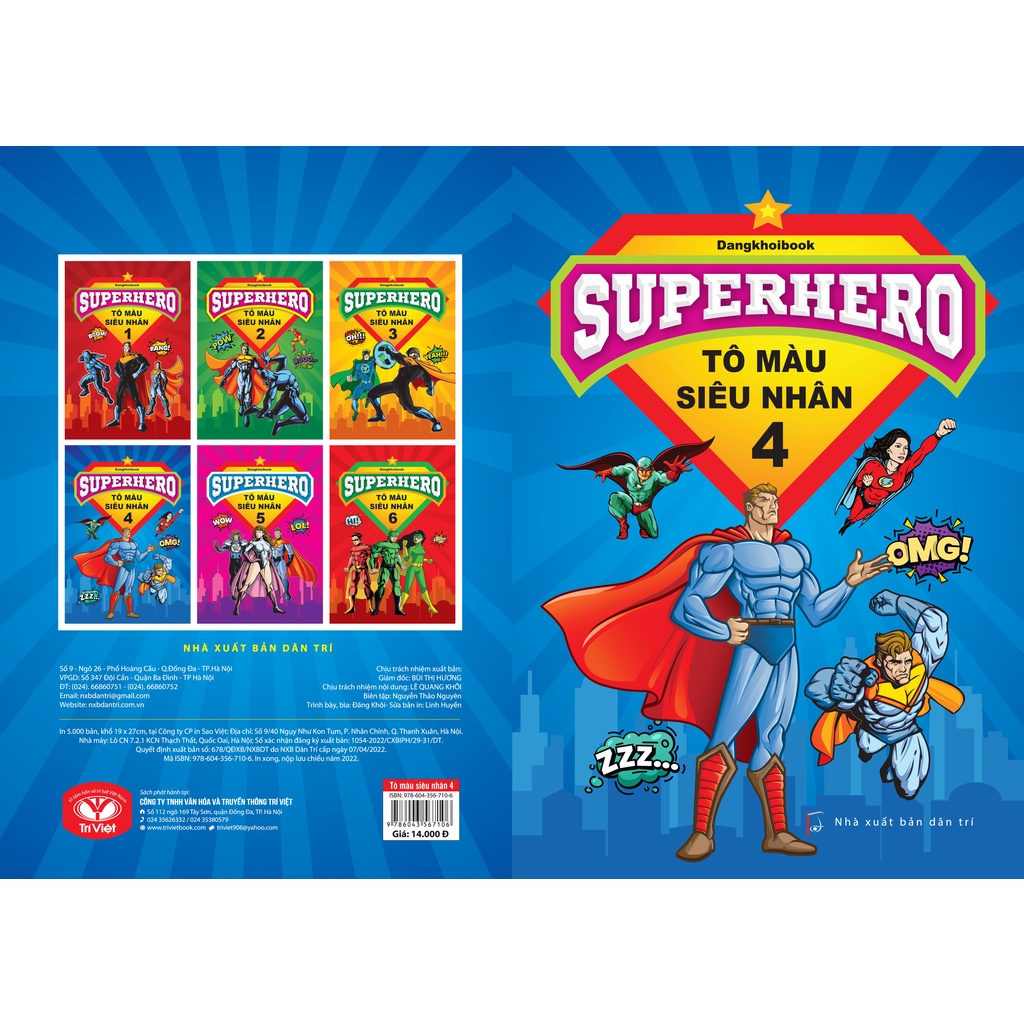 Sách - Superhero - Tô Màu Siêu Nhân Trọn Bộ 6 Cuốn