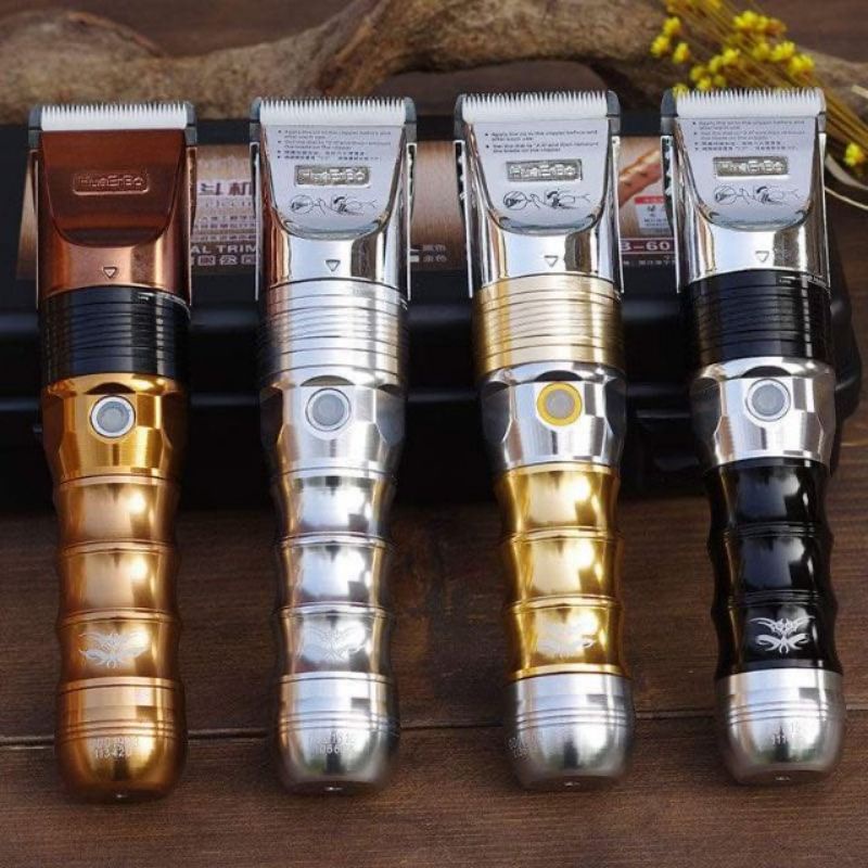 Tông đơ cắt tóc chuyên nghiệp B60 pin cực trâu - vỏ thép cao cấp