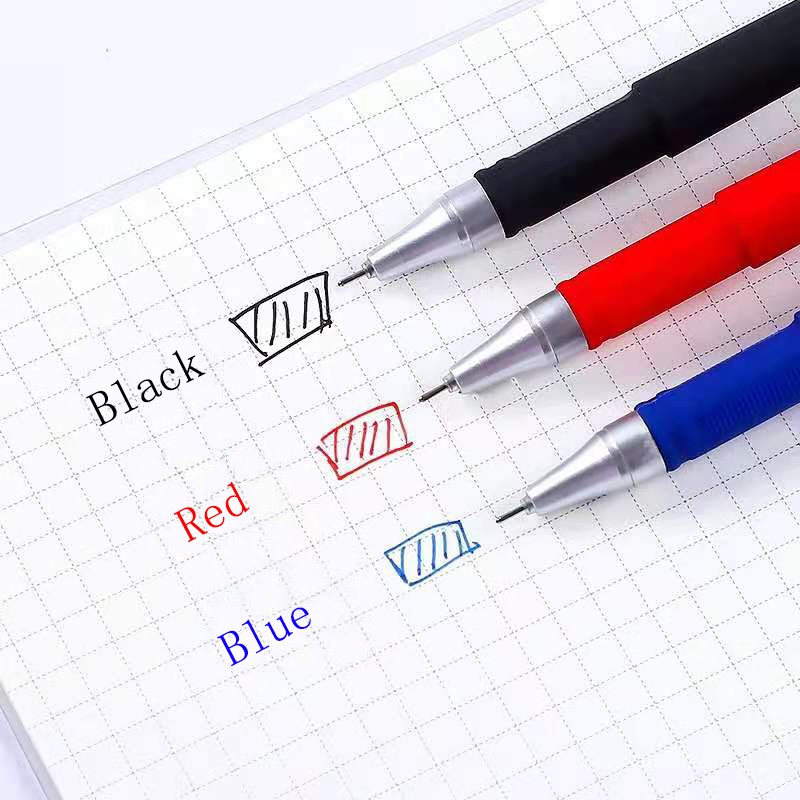 Set 2 Bút Bi Mực Đen Ngòi 0.5mm Kèm 10 Ruột Bút Mực Đen Tiện Lợi