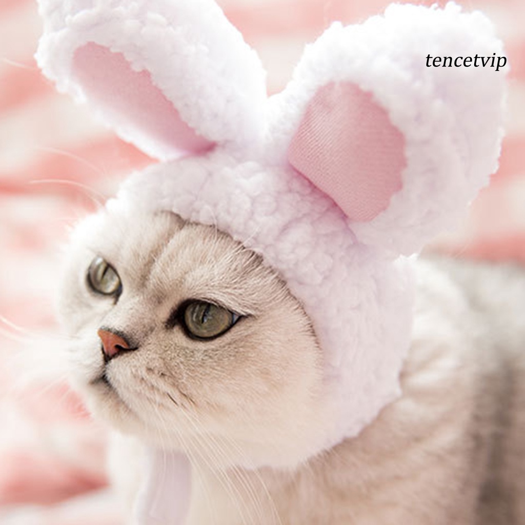 Mũ đội đầu tai thỏ dễ thương cho thú cưng