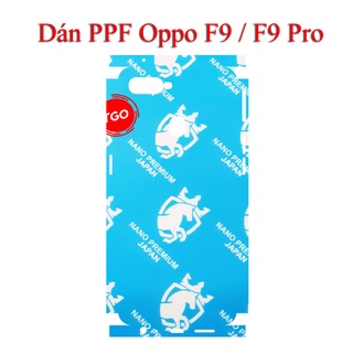Miếng ppf dán màn hình, mặt lưng oppo f9 / oppo f9 pro cao cấp