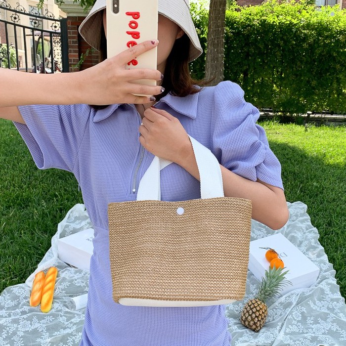 Túi du lịch chất liệu PVC kiểu đan mây Romantic | BigBuy360 - bigbuy360.vn