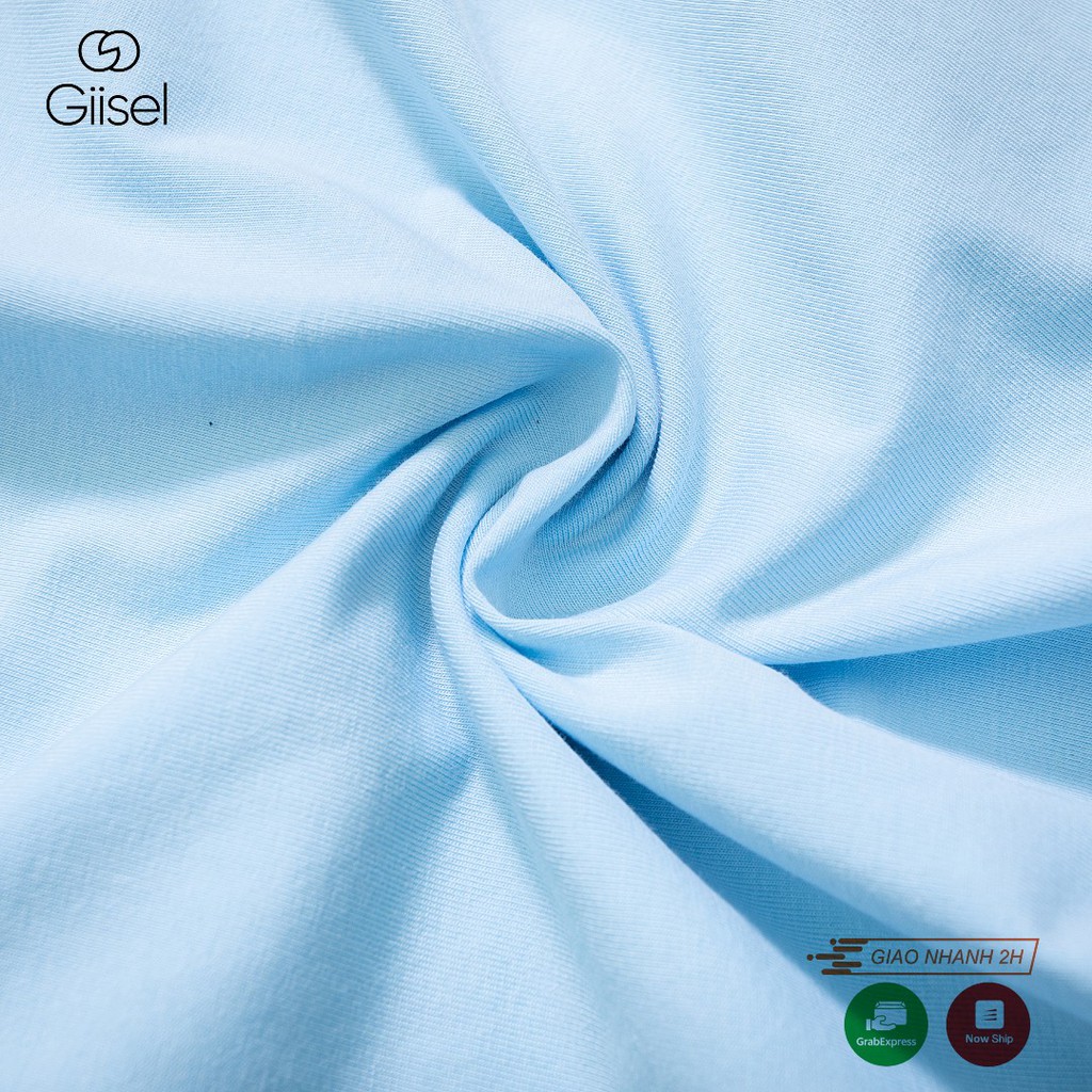 Áo phông thun nam nữ unisex cổ tròn cotton 1 màu trơn Giisel : trắng - đen - xanh