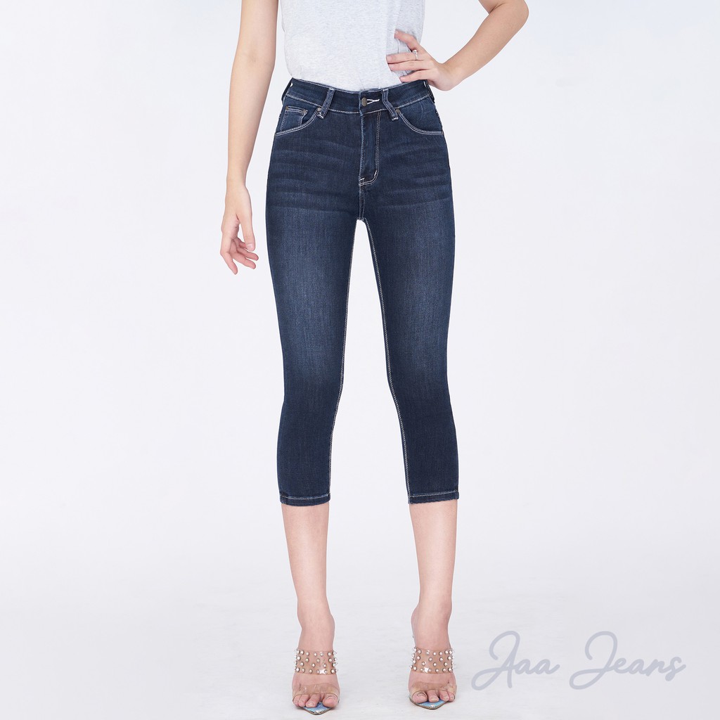 Quần Jean Nữ Lửng Aaa Jeans Skinny Lưng Cao Nhiều Màu | BigBuy360 - bigbuy360.vn