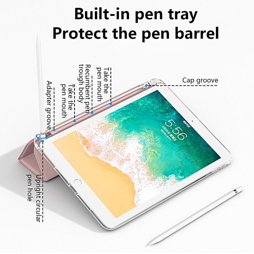 Bao da máy tính bảng có túi khí chống rơi & khe cắm bút cho Ipad pro 11 air 4 10.9 8 10.2 inch 7 air 4 12 pro 10.5