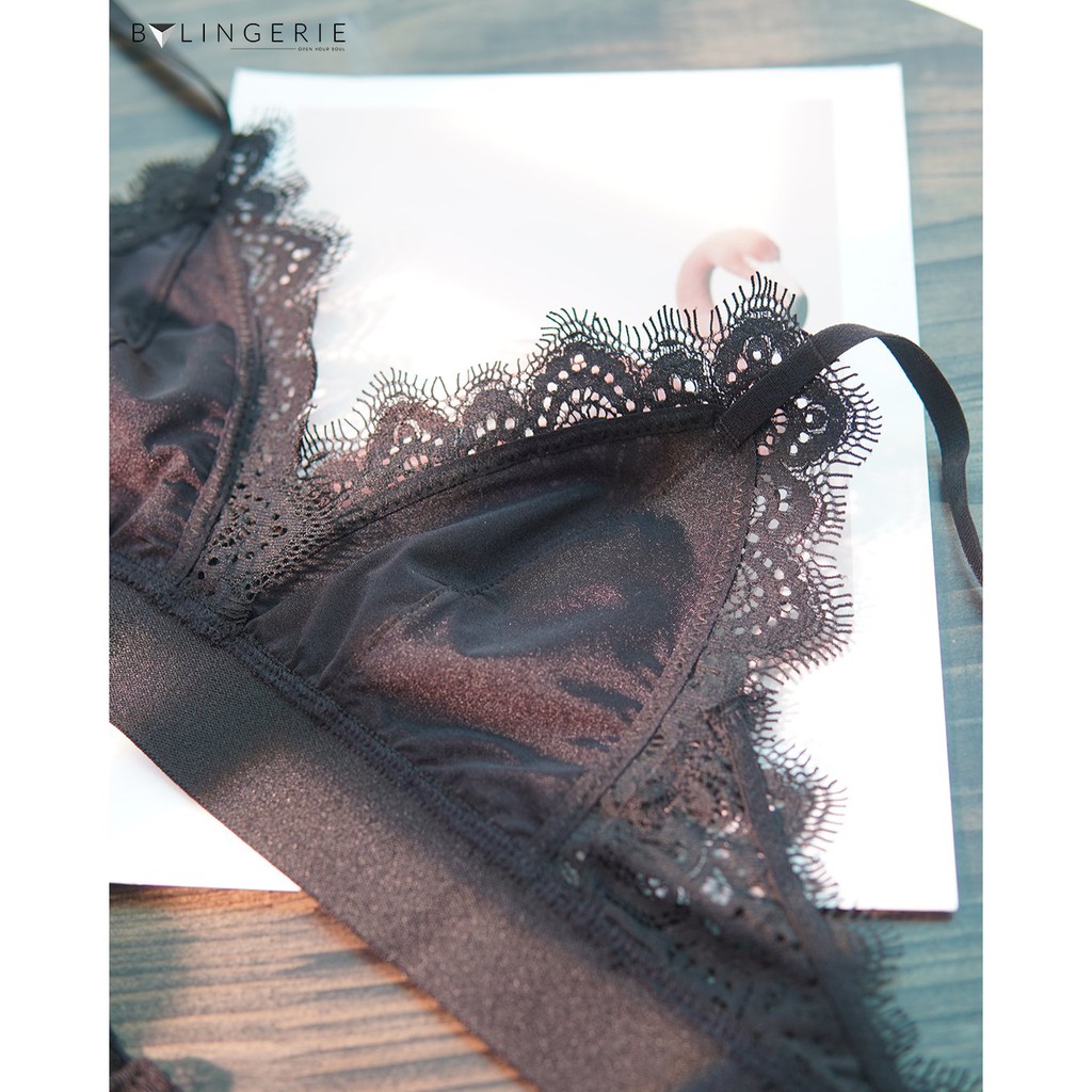 Áo Lót Nữ Không Gọng, Bralette Không Mút, Lingerie Set Sexy Màu Đen | BY LINGERIE | B204 | BigBuy360 - bigbuy360.vn