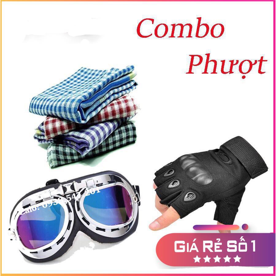 [Giá Hủy Diệt]  COMBO ĐI PHƯỢT 14 ( KHĂN RẰN NAM BỘ + KÍNH PHI CÔNG + GĂNG OAKLEY HỞ NGÓN )