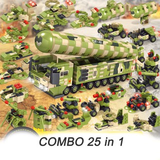 Bộ Đồ Chơi Xếp Hình Lego Siêu Hỏa Tiễn 25 Trong 1 - Đồ Chơi Phát Triển Trí Tuệ