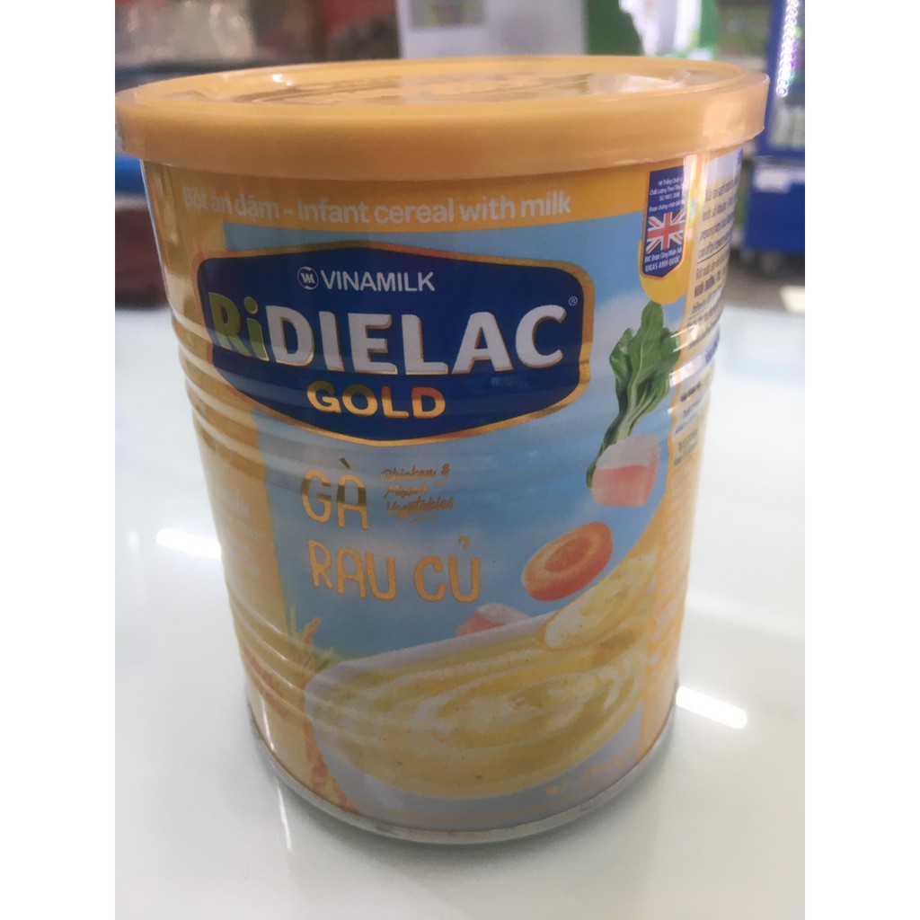 BỘT ĂN DẶM RIDIELAC GOLD GÀ RAU CỦ - HỘP THIẾC 350G