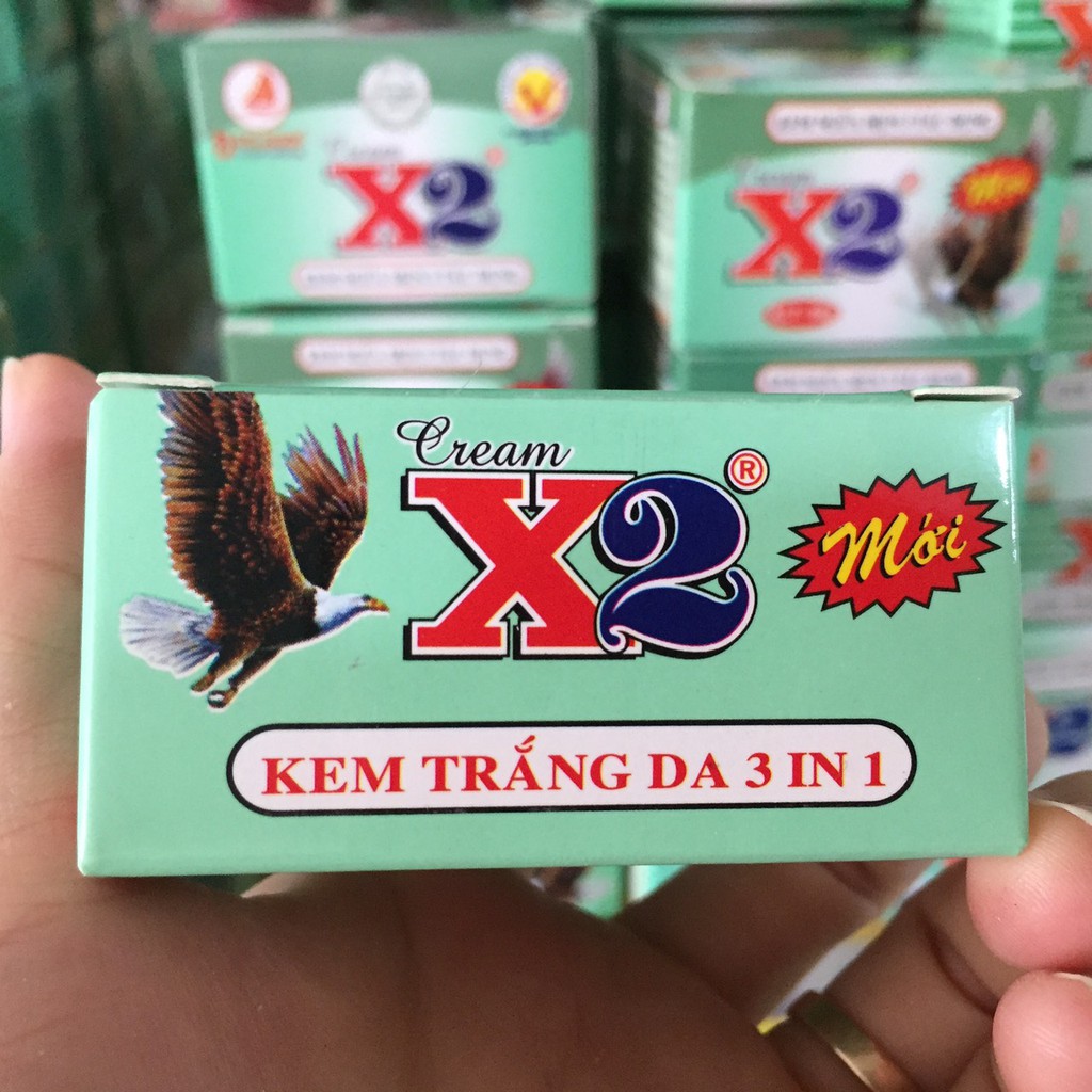 Kem X2 trắng da 3in1 5g giá bao bì 49.5k